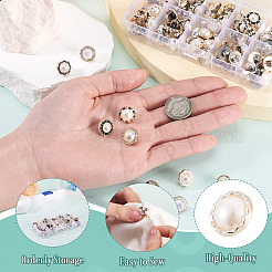 100Pcs 10 Styles 1-Hole Acrylic Shank Buttons&nbsp;BUTT-TA0001-59