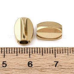 304ステンレススチールビーズ  オーバル  多面カット  イオンプレーティング（ip）  18KGP本金メッキ  10x7.5x7mm  穴：3mm&nbsp;STAS-I358-03G
