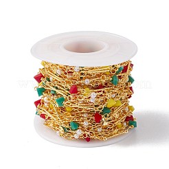 Handmade Eco-friendly Brass Flat Round & Bar Link Chain&nbsp;CHC-E025-16G