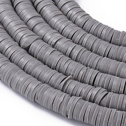 Flat Round Handmade Polymer Clay Beads&nbsp;CLAY-R067-6.0mm-40