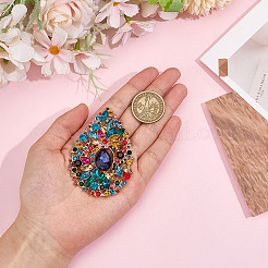 1Pc Alloy Rhinestone Brooches&nbsp;JEWB-MA0001-02A