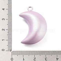 真鍮チャーム  ムーン  ラベンダーブラッシュ  37x24.5x13.5mm  穴：3mm&nbsp;LS-KK-A213-01C