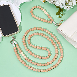 2Pcs Wood Beads Mobile Straps&nbsp;HJEW-PH02165