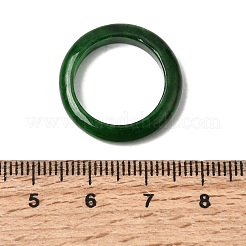 天然ミャンマー翡翠染めの指輪  グリーン  4~4.5mm  usサイズ5 1/4(15.9mm)&nbsp;RJEW-C160-01A