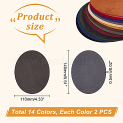 28Pcs 14 Colors Iron on Clothing Repair Patches&nbsp;PATC-GA0001-21