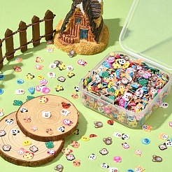 24g手作りポリマークレイネイルアートデコレーション  ファッションネイルケア  穴がない  動物  ミックスカラー  4~8x4~9x0.1~2.5mm&nbsp;CLAY-YW0001-17B