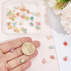 60Pcs Dyed Synthetic Coral Flower Charms&nbsp;PALLOY-BM00009