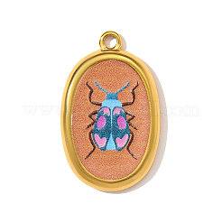 Printed 304 Stainless Steel Pendants&nbsp;STAS-OY003-49G-02