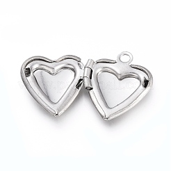Non-Tarnish 316 Stainless Steel Locket Pendants&nbsp;STAS-K192-15P
