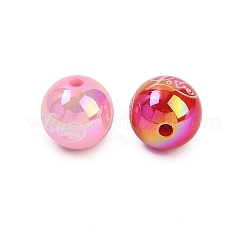 Opaque UV Plating Acrylic Beads&nbsp;PACR-P005-05