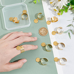 304 Stainless Steel Open Cuff Finger Rings&nbsp;RJEW-UN00013