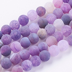 Natural Weathered Agate Beads Strands&nbsp;G-G589-8mm-06