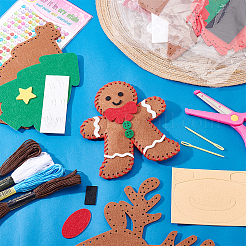 Sewing Felt Christmas Craft Kit for Kids&nbsp;DIY-WH0504-433