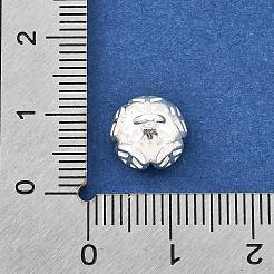 S925スターリングシルバーチャーム  花  銀  8.5x9.5x9.5mm  穴：1.8mm&nbsp;STER-Q006-04S