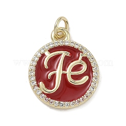 Brass Micro Pave Cubic Zirconia Pendants&nbsp;KK-K368-14G