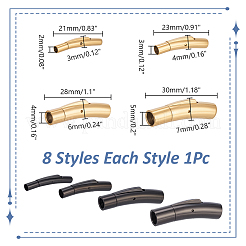8Pcs 8 Styles 304 Stainless Steel Bayonet Clasps&nbsp;STAS-AR0002-69