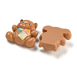 Bear Theme Opaque Resin Cabochons&nbsp;CRES-D040-01E