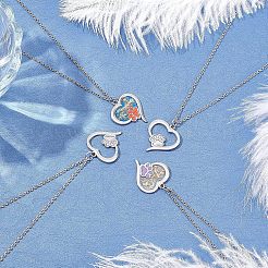 304 Stainless Steel Pendant Cabochon Settings For Enamel&nbsp;STAS-UN0013-95P