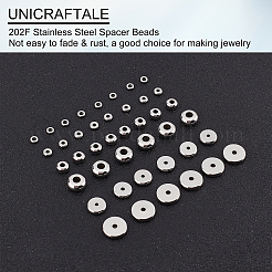180Pcs 6 Style 202 Stainless Steel Spacer Beads&nbsp;STAS-UN0027-03