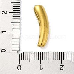 04 ステンレスチューブビーズ  カーブチューブ  ゴールドカラー  20x6mm  穴：1.4mm&nbsp;STAS-G338-10G