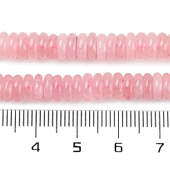 天然石ローズクォーツビーズ連売り  ロンデル  6.5~7x2~2.5mm  穴：0.5mm  約159個/連  15.04''（38.2センチメートル）&nbsp;G-G084-A13-01