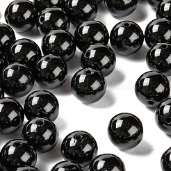 100個8mmナチュラルブラックトルマリンラウンドビーズ  10mの弾性水晶糸付き  DIYストレッチブレスレット作成キット用  8mm  穴：0.8mm&nbsp;DIY-LS0002-41