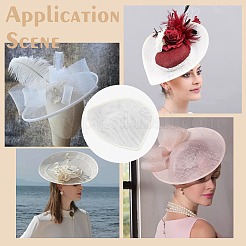 リネンミニハットファシネーターベース  DIY 工芸品のヘアアクセサリーの装飾  ホワイトスモーク  308x290x45mm&nbsp;AJEW-WH0561-32E