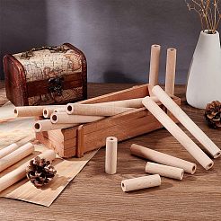 4 Styles Unfinished Beech Wood Rods&nbsp;WOOD-OC0002-53