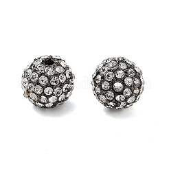 Rack Plating Brass Clear Cubic Zirconia Beads&nbsp;KK-S379-11AS