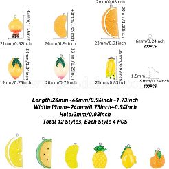 SUPERFINDING DIY 24 Pairs Fruits Themed Earring Making Kits&nbsp;DIY-FH0002-08