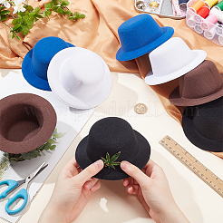 8Pcs 4 Colors Terry Fabric Mini Hat Fascinator Base&nbsp;AJEW-NB0005-99