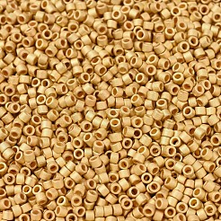 MIYUKIデリカビーズ  シリンダー  日本製シードビーズ  11/0  (db0331) マット 24kt ゴールドメッキ  1.3x1.6mm  穴：0.8mm  約2000PCS /ボトル  10 G /ボトル&nbsp;SEED-JP0008-DB0331