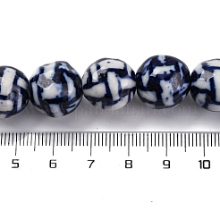 Handmade Blue and White Porcelain Beads Strands&nbsp;PORC-I027-04F