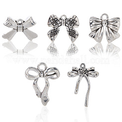 50Pcs 5 Styles Tibetan Style Alloy Charms&nbsp;FIND-SC0016-15