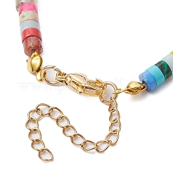 Natural & Synthetic Mixed Gemstone Heishi Beaded Bracelets&nbsp;BJEW-JB11073