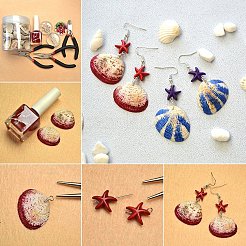 染め天然シェルビーズ  ミックスカラー  32~37x20~29x8~10mm  穴：1mm  約100~120個/箱&nbsp;BSHE-PH0003-02