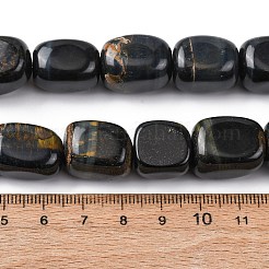 天然のブルータイガーアイビーズ連売り  染め  直方体の  15~20x12~16x11~14mm  穴：1.2mm  約22~23個/連  15.59~16.02''（39.6~40.7センチメートル）&nbsp;G-H331-B01