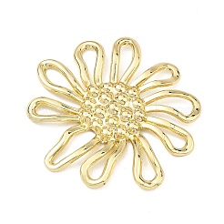 合金ペンダント  花のチャーム  ゴールドカラー  44x44x3mm  穴：7.5~13x3~4.5mm&nbsp;AL-E003-05G