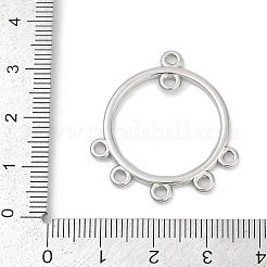 304ステンレスシャンデリア部品リンク  リング形状  ステンレス鋼色  31.5x29x1.5mm  穴：1.8mm&nbsp;STAS-Q350-05P