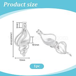 1Pc 925 Sterling Silver Bead Cage Pendants&nbsp;FIND-PH0026-29