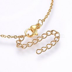 304ステンレススチールジュエリーセット  スタッドピアスとペンダントネックレス  ラインストーンとキュービックジルコニア付き  フラットラウンド  ゴールドカラー  16.54インチ（42cm）  9x4mm  ピン：0.8mm&nbsp;SJEW-H137-19G