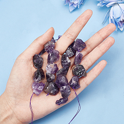 Rough Raw Natural Amethyst Beads Strands&nbsp;G-OC0003-75