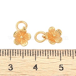 925 Sterling Silver Flower Charms with Jump Rings & 925 Stamp&nbsp;STER-P060-02G