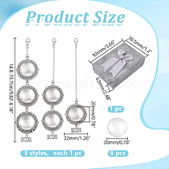 DIY Alloy Graduation Tassel Photo Pendant Decorations Making Kits&nbsp;HJEW-WR00019