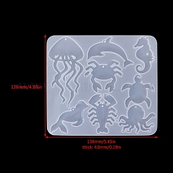 DIY Food Grade Silhouette Silicone Pendant Molds&nbsp;PW-WG71054-03