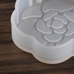 ペンダント DIY シリコン型  レジン型  UVレジン用  エポキシ樹脂工芸品作り  花  47x49x11.5mm  穴：3mm&nbsp;DIY-K073-14A