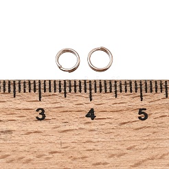 304ステンレススプリットリング  ダブルループ丸カン  ローズゴールド  5x1mm  内径：3.7mm  単線：0.5mm&nbsp;STAS-P223-22RG-12