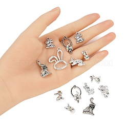 40Pcs 8 Style Tibetan Style Alloy Pendants&nbsp;TIBE-FP0001-16