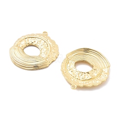 真鍮チャーム  カドミウムフリー＆ニッケルフリー＆鉛フリー  リング  18KGP本金メッキ  32.5x29x3mm  穴：1.5mm&nbsp;KK-B134-14G
