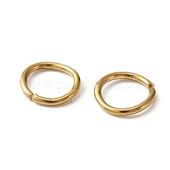 304ステンレススチールオープン丸カン  ラウンド  18KGP本金メッキ  8x1mm  18ゲージ  内径：6mm&nbsp;STAS-WH0044-02B-G